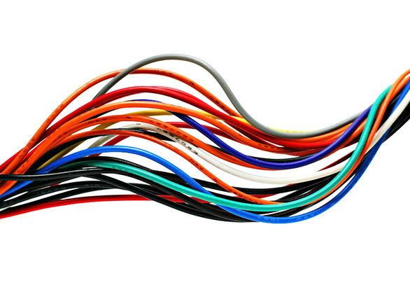 multi-coloured cables